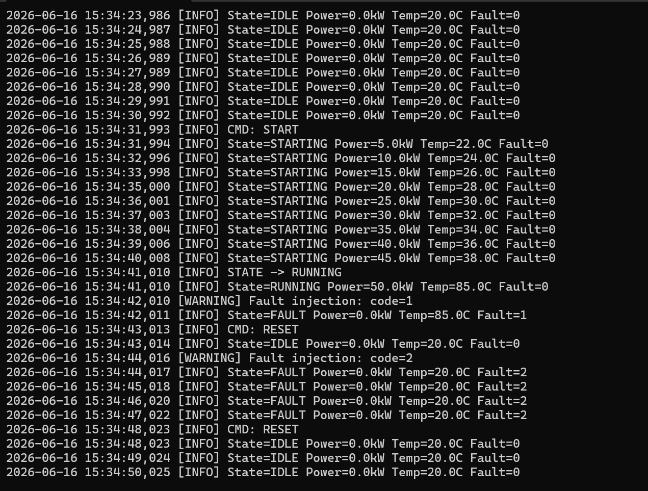 BHKW Simulator fault handling
